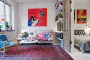 salon w stylu boho